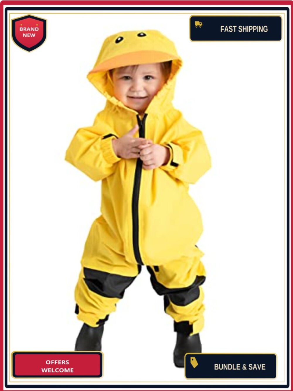 Kids Rain Suit Coverall Waterproof Toddler Muddy Buddy Snowsuit One Piece